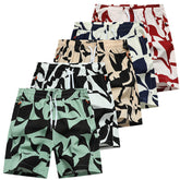 Casual Loose Pattern Cropped Elastic Waist Breathable Beach Pants